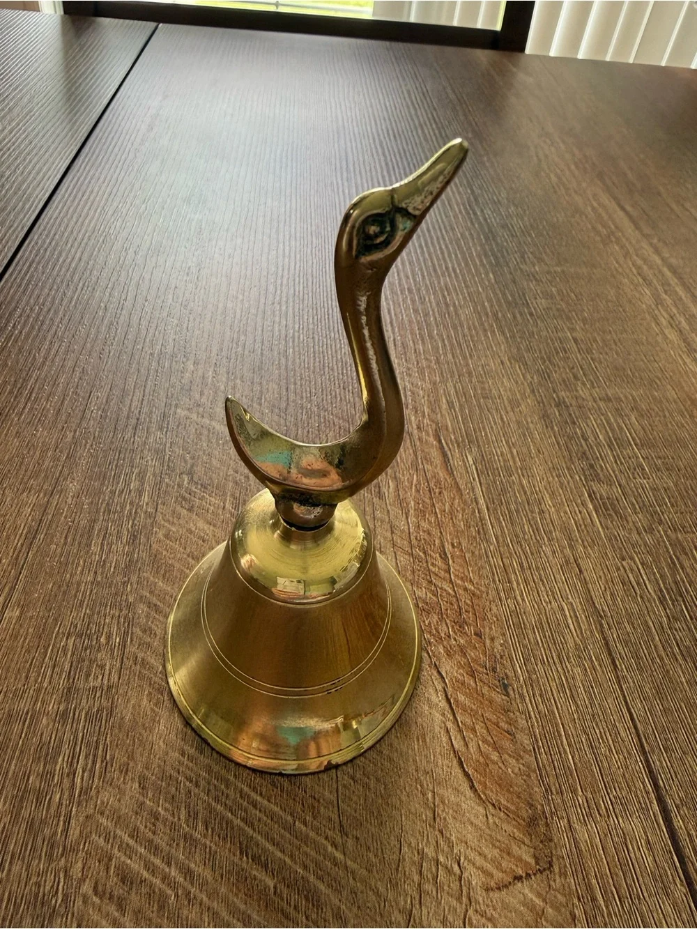 Brass Duck-Handled Hand Bell - Brass Finish
